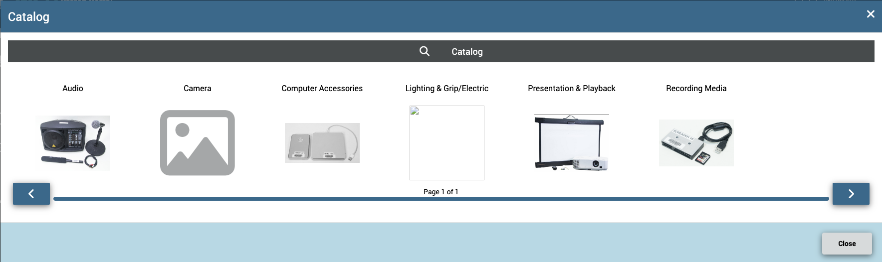 IMATS Patron Portal Catalog, horizontal display.